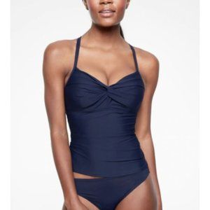 Athleta NWT Twist Up Tankini Top Dress Blue swim